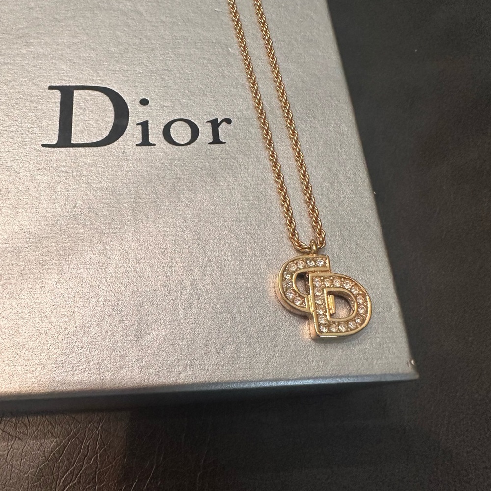 Authentic Dior Gold Pendant Necklace